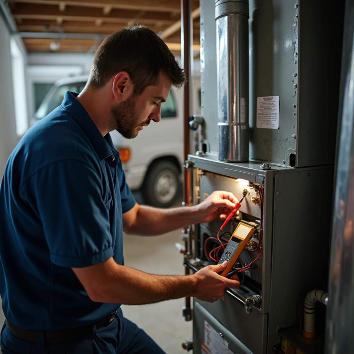 Gas furnace cycling on and off during a cold snap in a Pottstown, PA basement