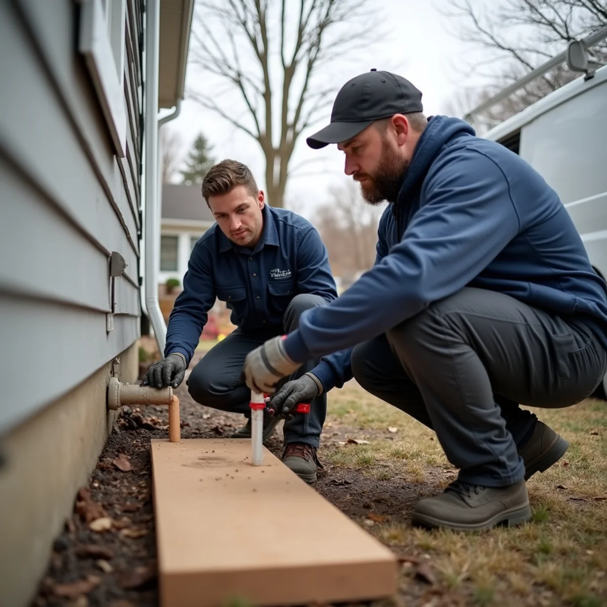 Homeowner sealing a drafty window while preparing a Pottstown, PA home for winter