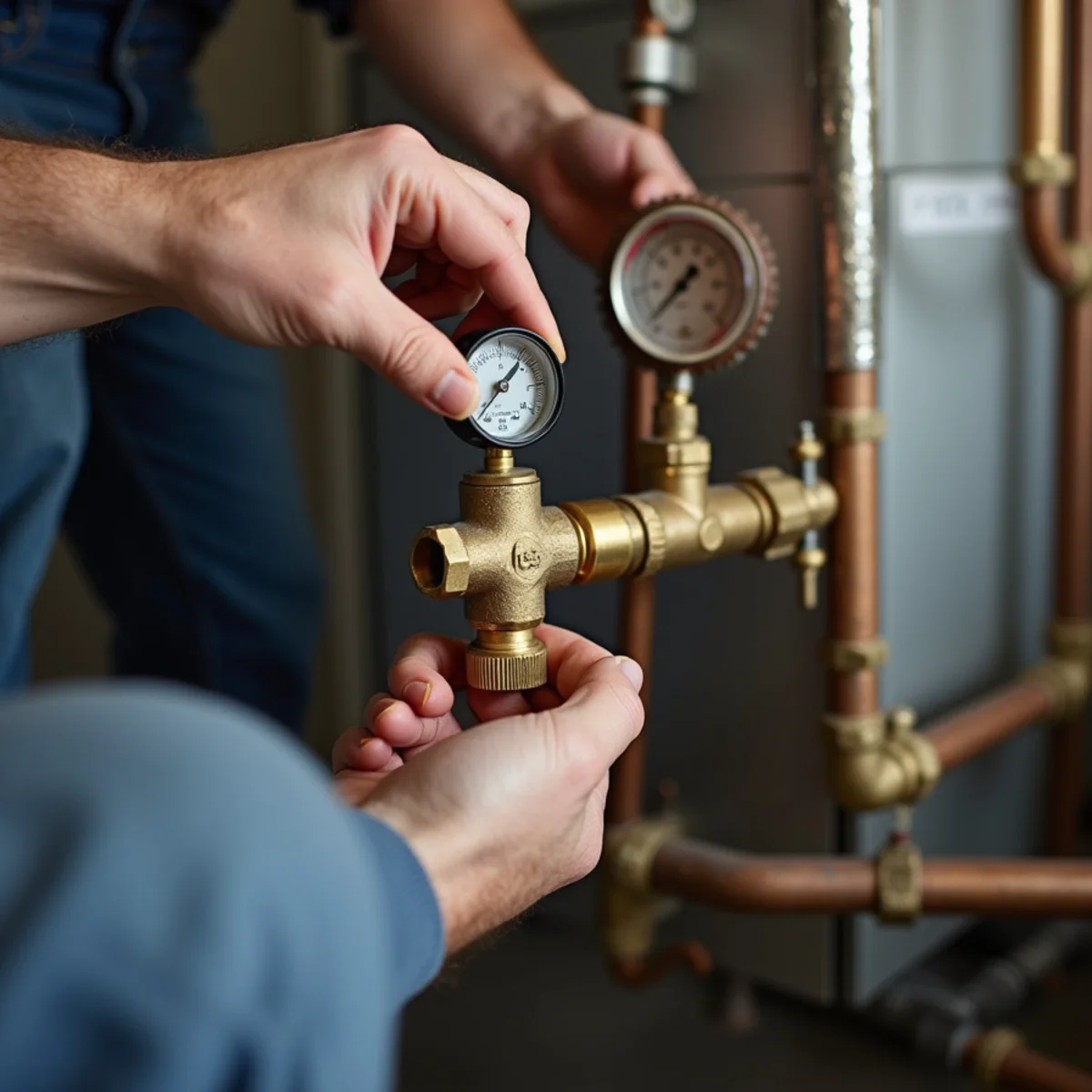 HVAC Pottstown PA technician performing boiler repair at a Pottstown, PA home