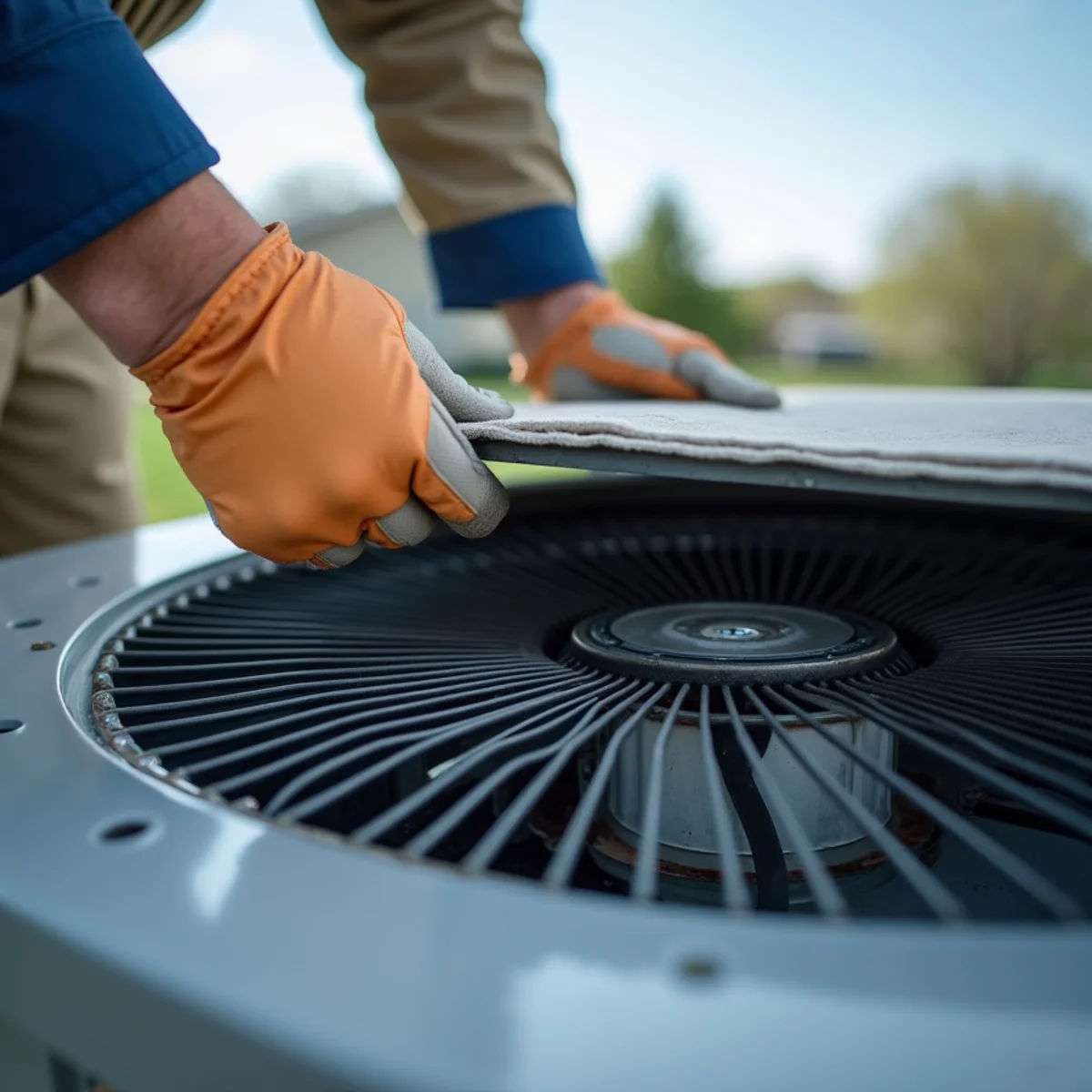 HVAC Pottstown PA technician performing commercial hvac at a Pottstown, PA home
