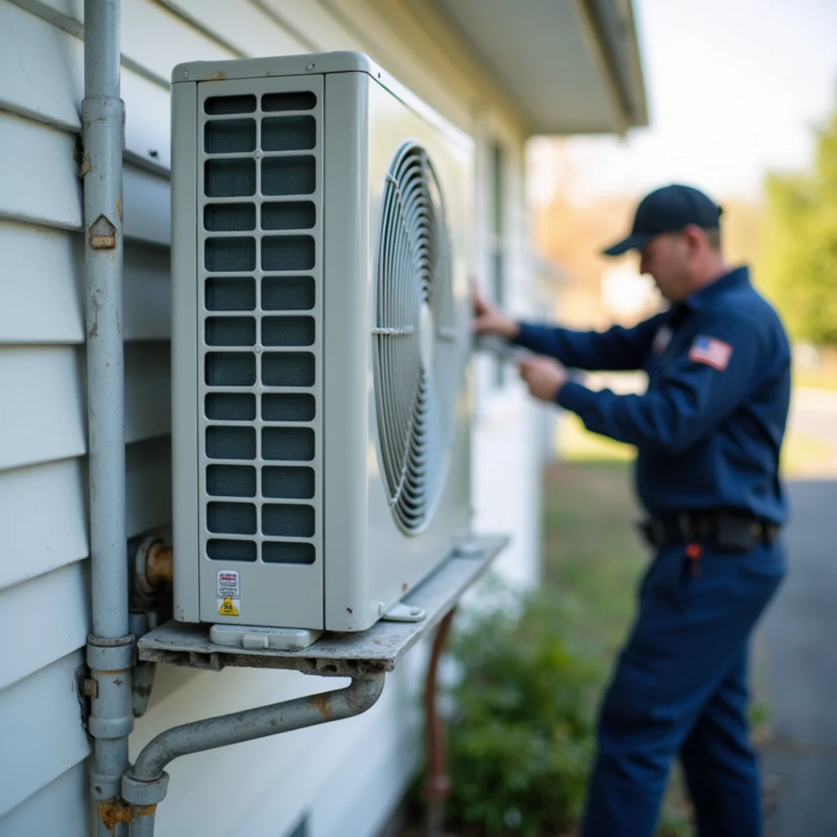HVAC Pottstown PA technician performing ductless mini-split at a Pottstown, PA home