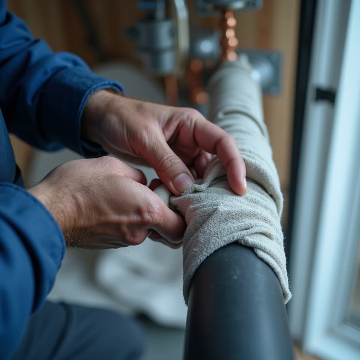 HVAC Pottstown PA technician performing frozen pipe & outage at a Pottstown, PA home