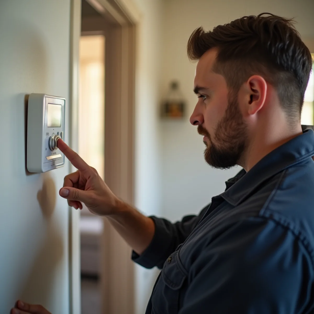 HVAC Pottstown PA technician performing heat pumps at a Pottstown, PA home