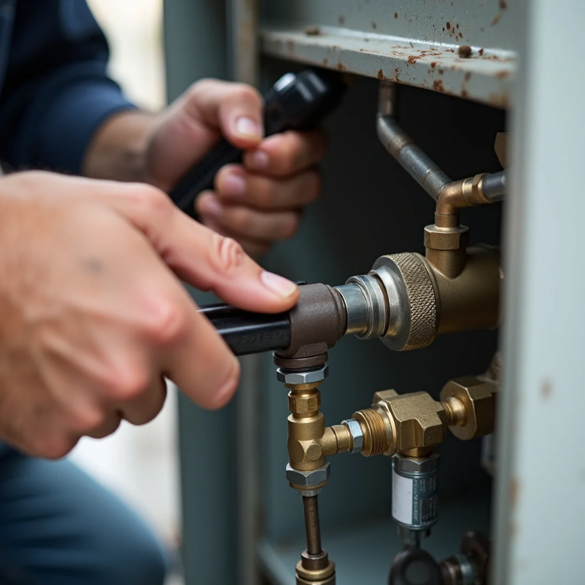 HVAC Pottstown PA technician performing oil-to-gas conversion at a Pottstown, PA home
